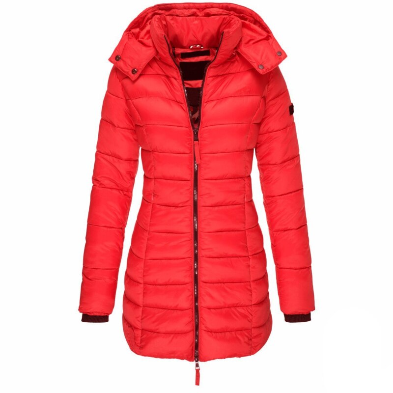 Autumn/Winter down jacket | Women's down jacket with hood and zipper closure