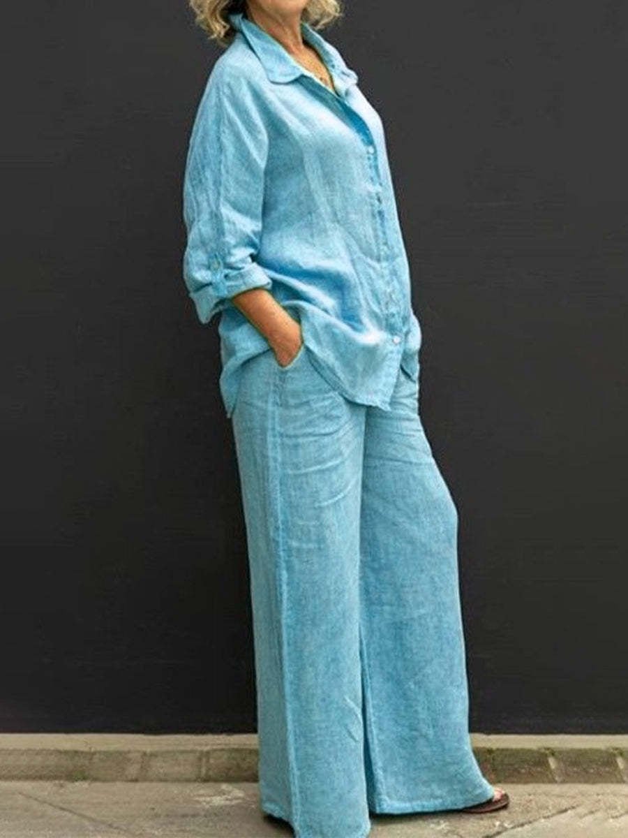 Elegant cotton and linen suit - chic and comfortable workwear