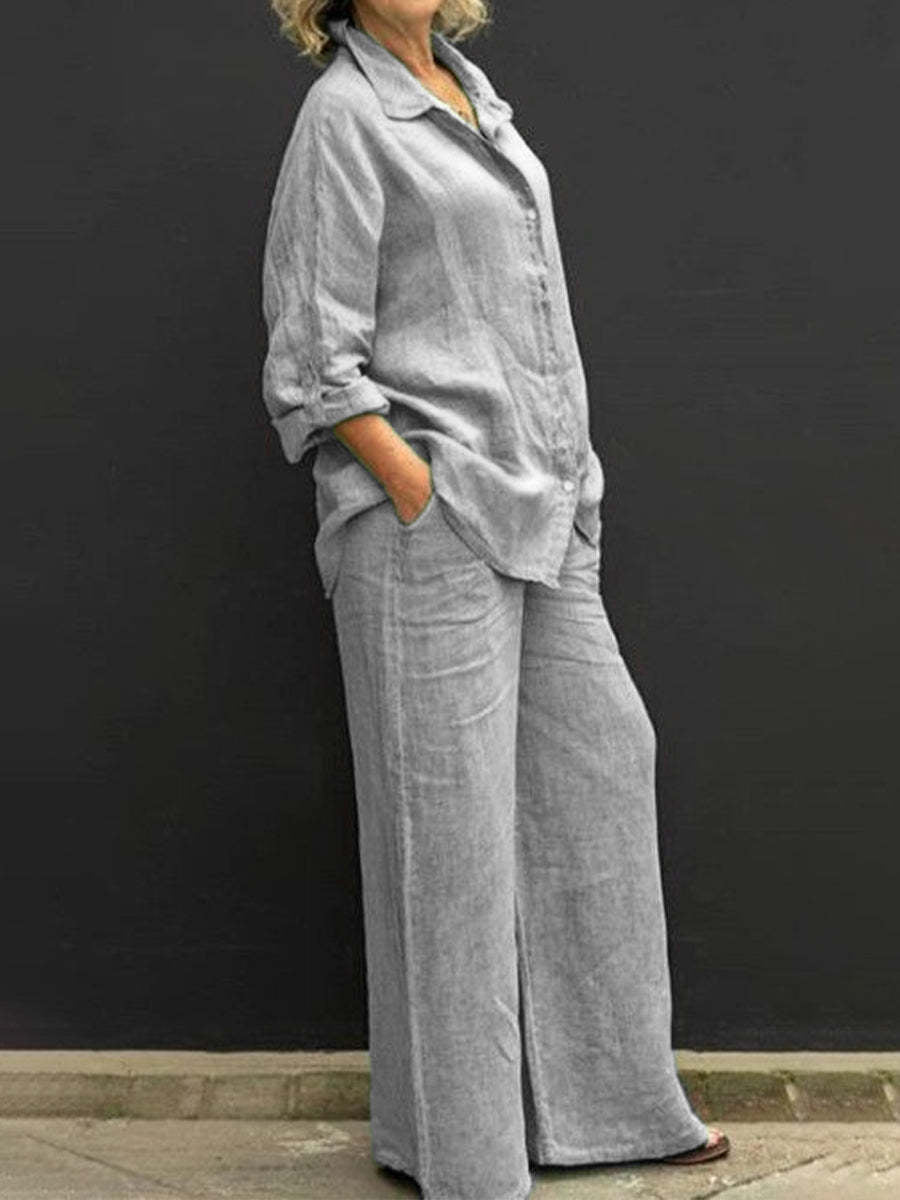 Elegant cotton and linen suit - chic and comfortable workwear