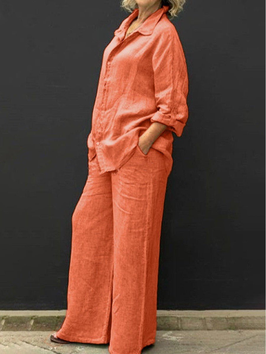 Elegant cotton and linen suit - chic and comfortable workwear