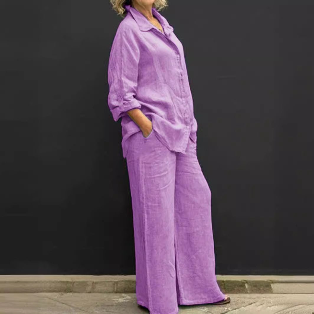 Elegant cotton and linen suit - chic and comfortable workwear