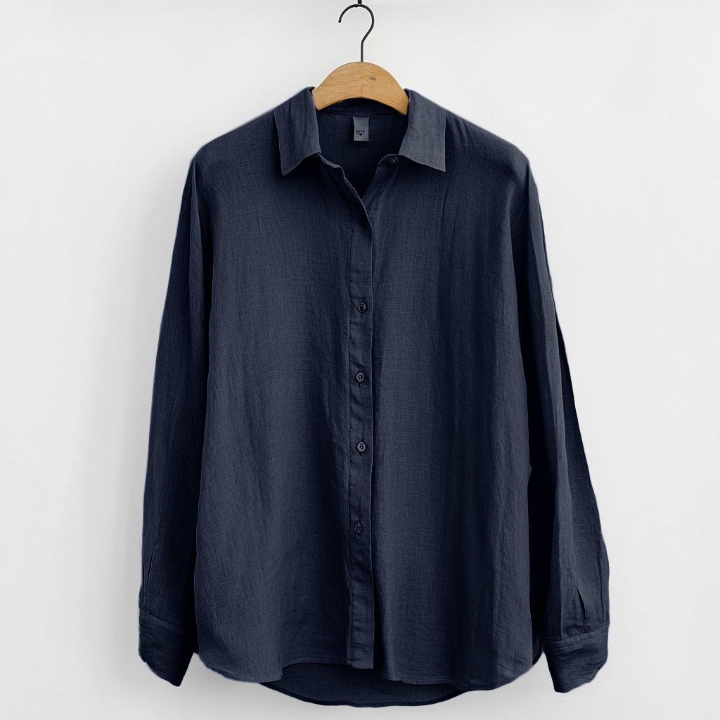 Mens Linen Shirt Pure Linen Relaxed Fit Long Sleeve Button Closure Breathable Casual Everyday Wear Nordic Flair