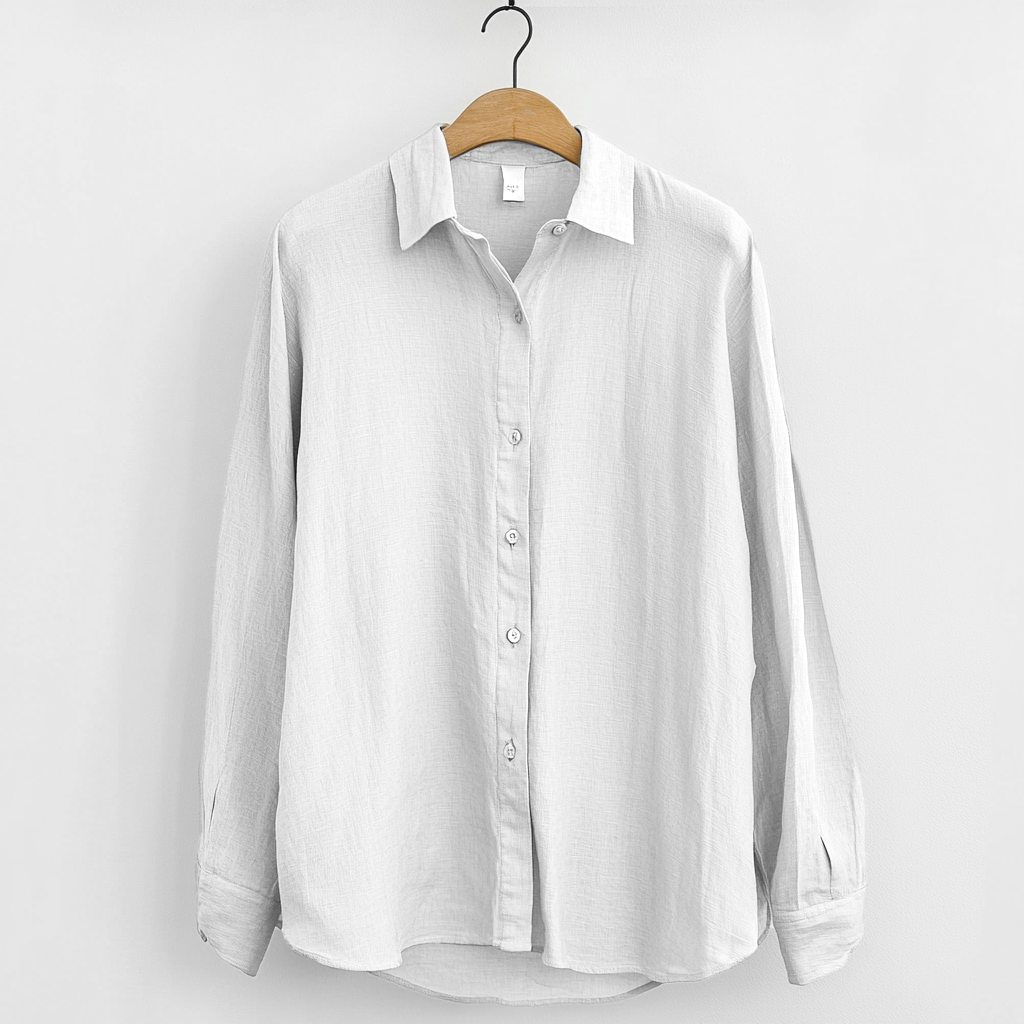Mens Linen Shirt Pure Linen Relaxed Fit Long Sleeve Button Closure Breathable Casual Everyday Wear Nordic Flair