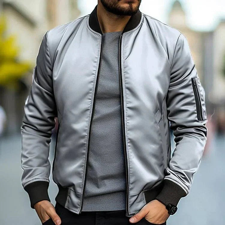 Men's Zip-Up Bomber Jacket Bold Streetwear for Men