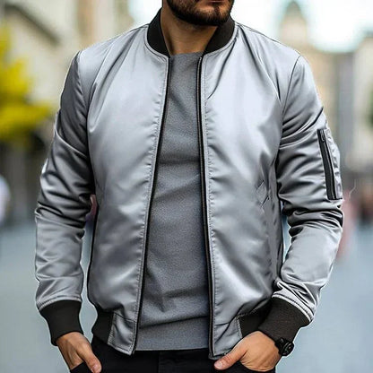 Men's Zip-Up Bomber Jacket Bold Streetwear for Men