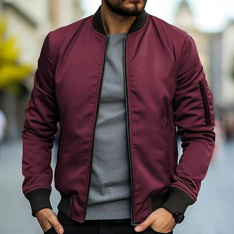 Men's Zip-Up Bomber Jacket Bold Streetwear for Men