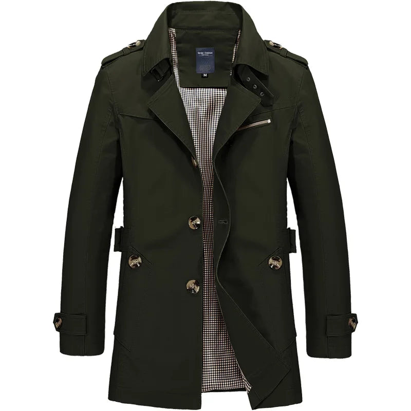 Men's Classic Trench Coat Timeless Sophistication For Professionals Versatile Office To Evening