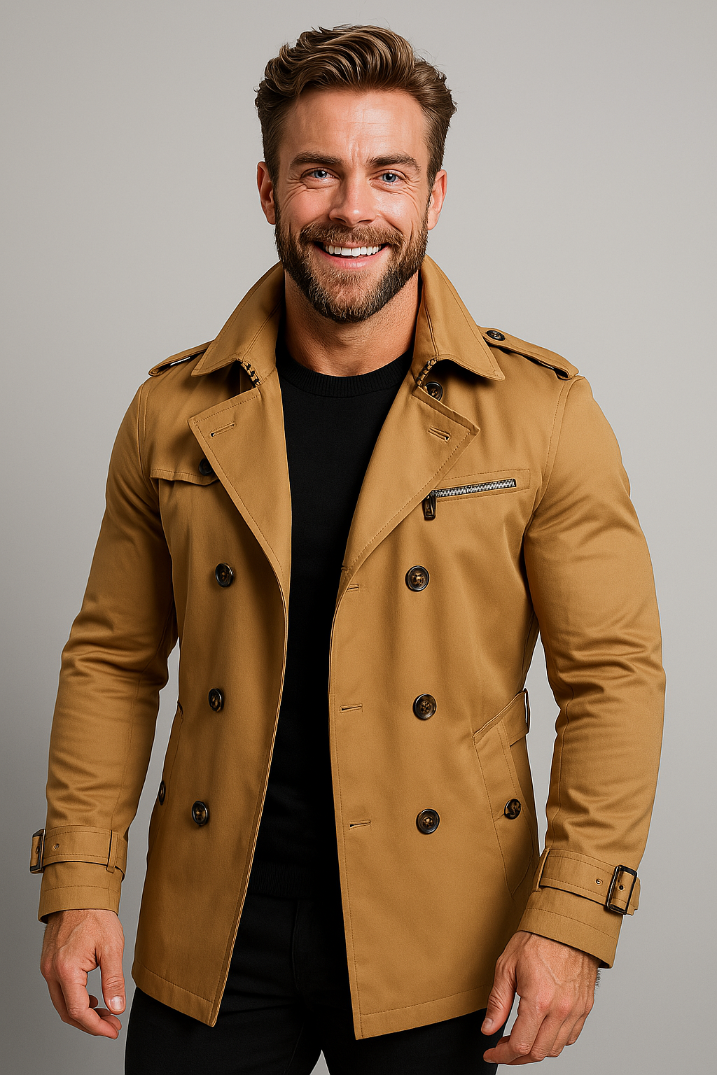 Men's Classic Trench Coat Timeless Sophistication For Professionals Versatile Office To Evening