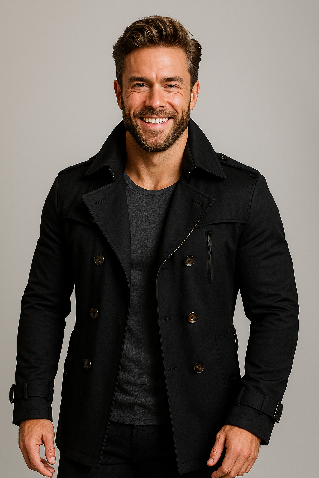 Men's Classic Trench Coat Timeless Sophistication For Professionals Versatile Office To Evening