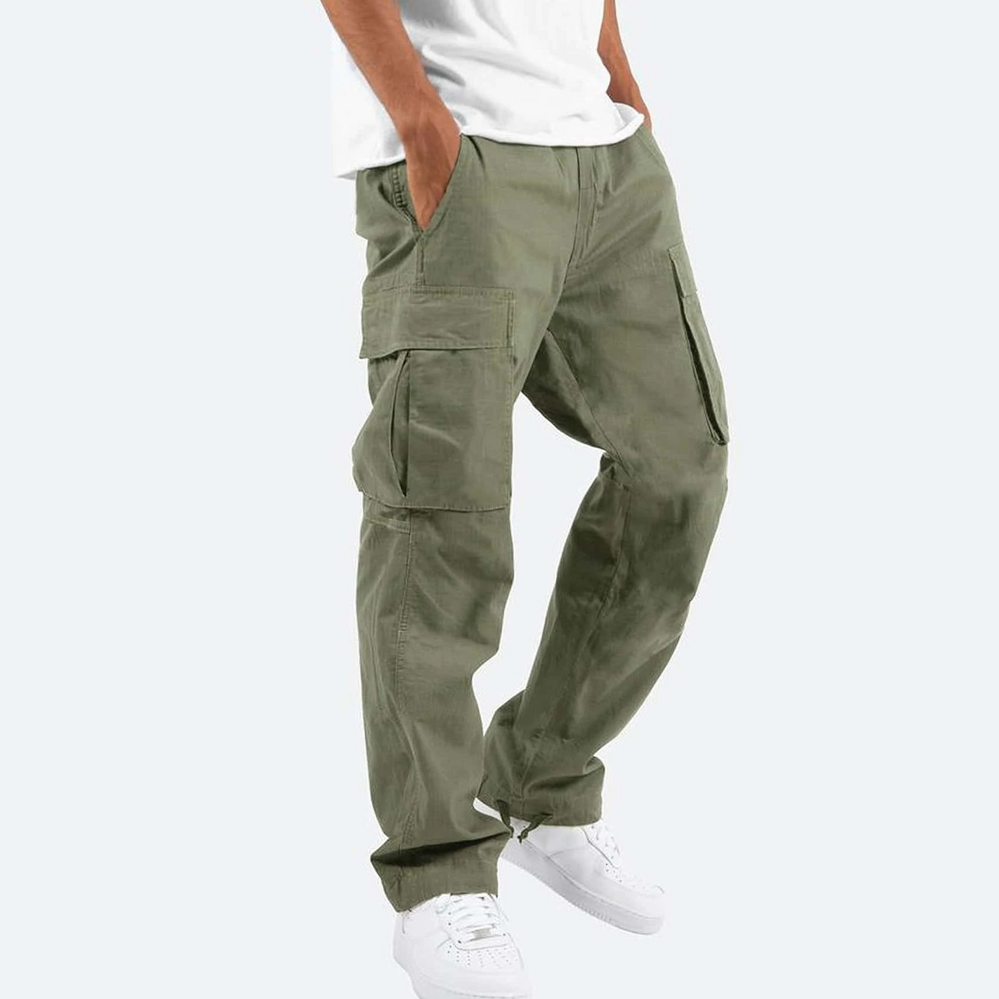 Derek Men's Cargo Pants With Side Pockets Relaxed Fit Utility Trousers By TrendAura