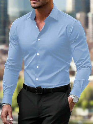 Men's Slim Fit Formal Dress Shirt For Office Professionals With Tailored Cut For Modern Business Attire