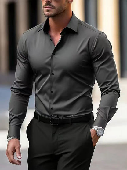 Men's Slim Fit Formal Dress Shirt For Office Professionals With Tailored Cut For Modern Business Attire