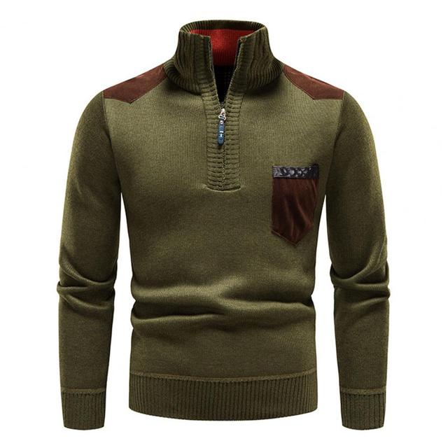 Dylan Men's Half Zip Sweater With Chest Pocket Casual Everyday Knit Pullover Versatile Layering Piece For Cooler Days