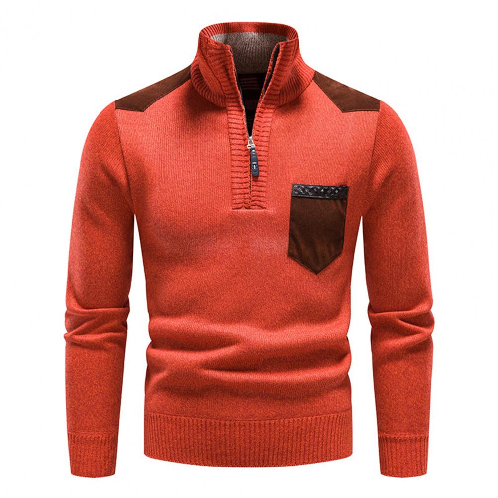Dylan Men's Half Zip Sweater With Chest Pocket Casual Everyday Knit Pullover Versatile Layering Piece For Cooler Days