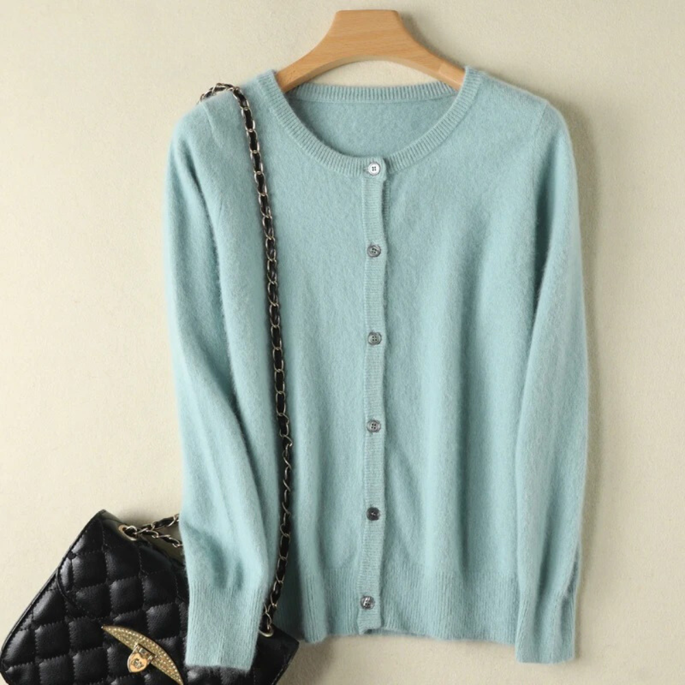 TrendAura Mink Cashmere Cardigan For Women Luxurious Warmth