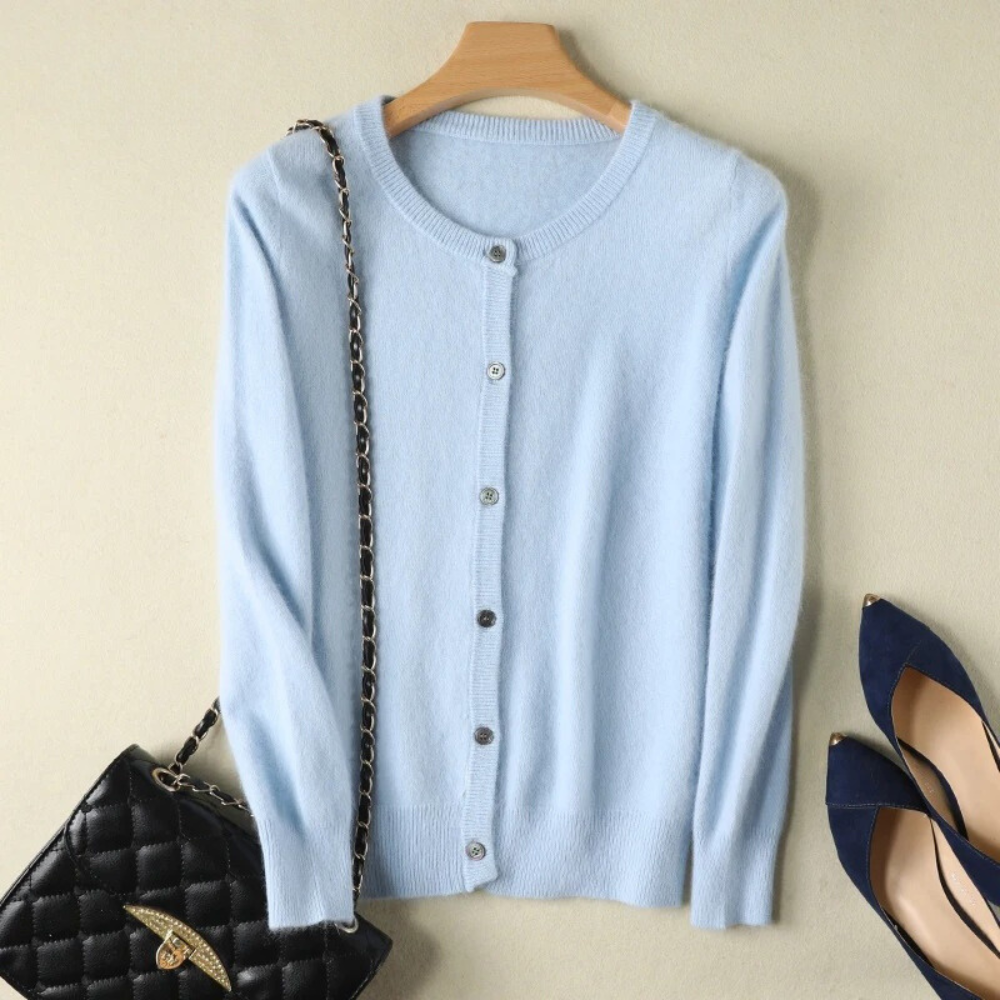 TrendAura Mink Cashmere Cardigan For Women Luxurious Warmth