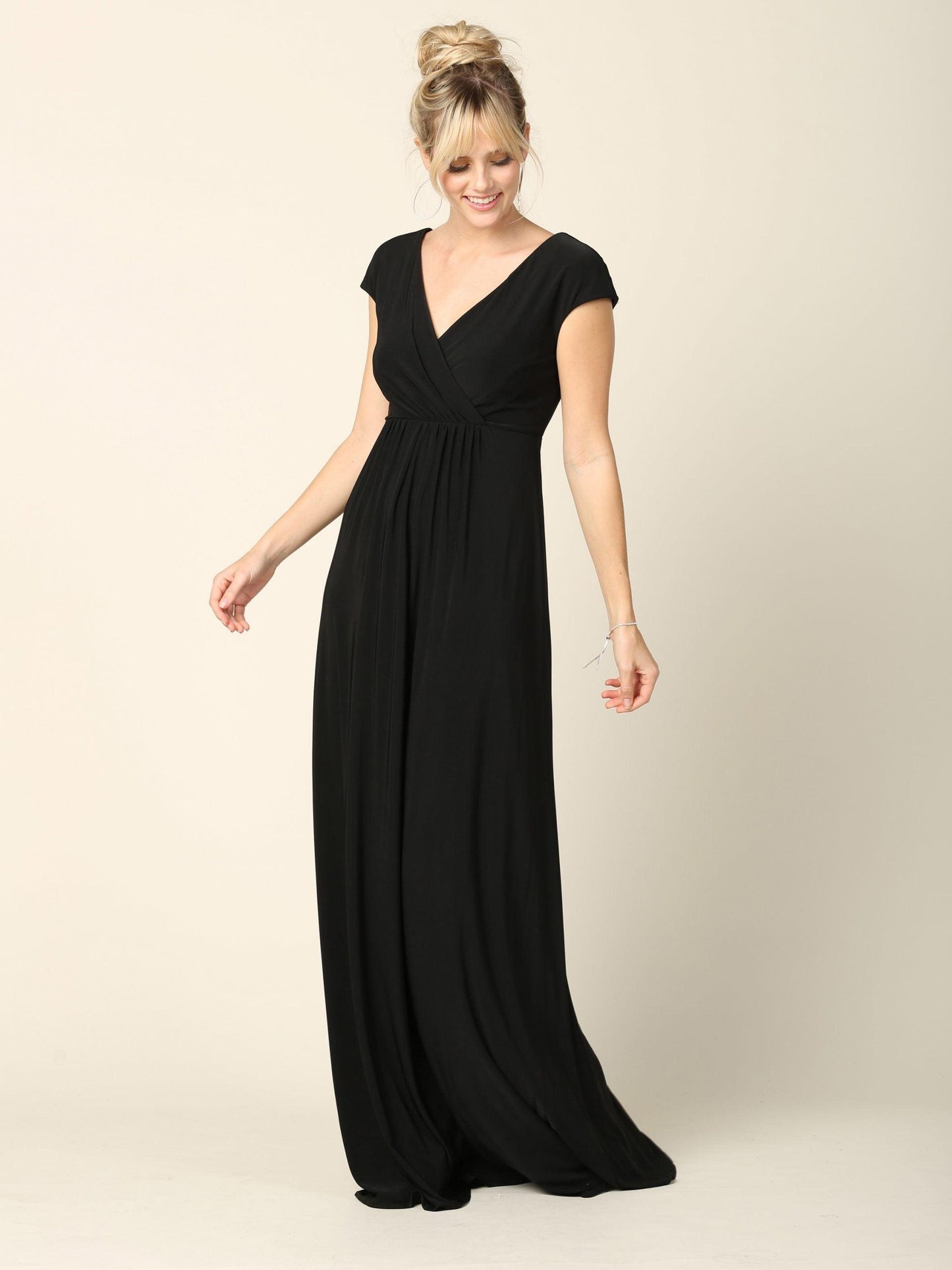 Mother of the Bride V Neck Long Formal  Dress Sale - TrendAura