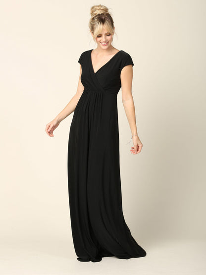 Mother of the Bride V Neck Long Formal  Dress Sale - TrendAura