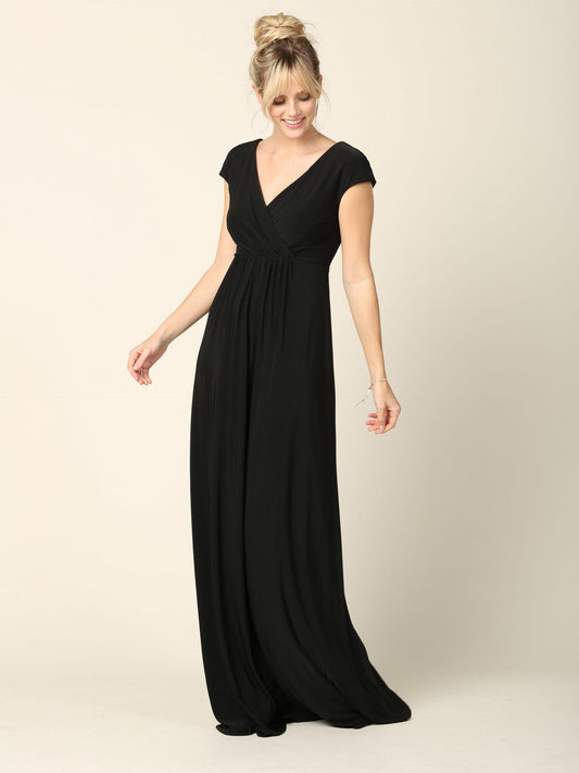 Mother of the Bride V Neck Long Formal  Dress Sale - TrendAura