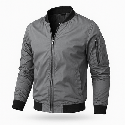 TrendAura Xavier Lightweight Bomber Jacket For Men Casual Everyday Outerwear With Durable Zip Front Closure