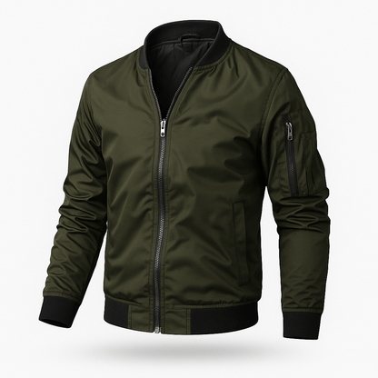TrendAura Xavier Lightweight Bomber Jacket For Men Casual Everyday Outerwear With Durable Zip Front Closure