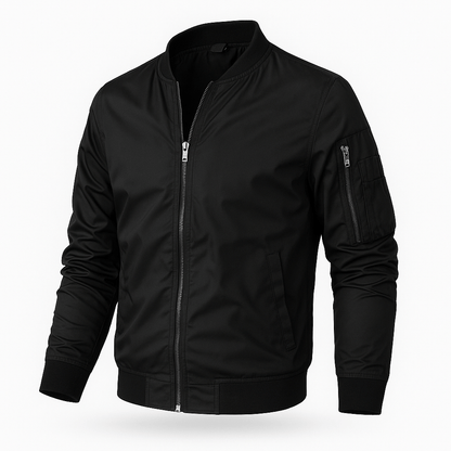 TrendAura Xavier Lightweight Bomber Jacket For Men Casual Everyday Outerwear With Durable Zip Front Closure