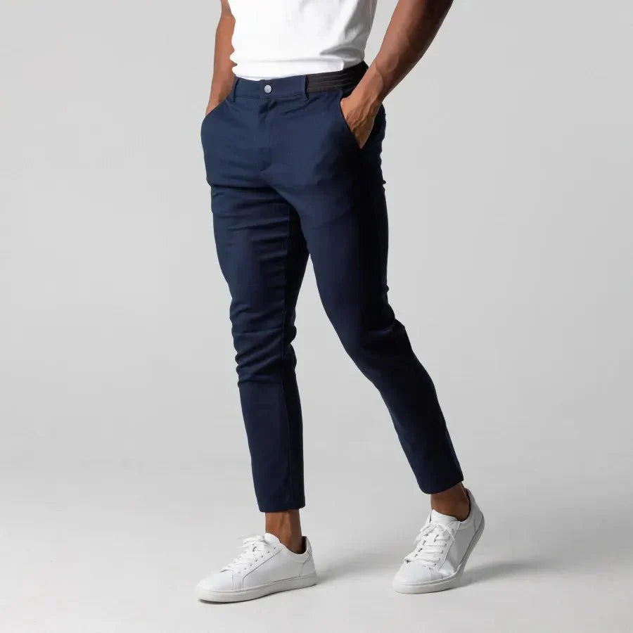 Ivo Classic Slim Fit Chino Pants For Men Comfort Modern Office Versatile Everyday Wear
