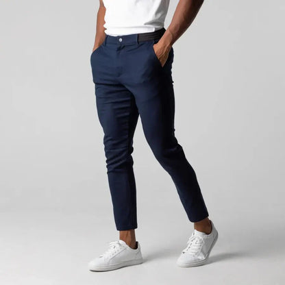 Ivo Classic Slim Fit Chino Pants For Men Comfort Modern Office Versatile Everyday Wear