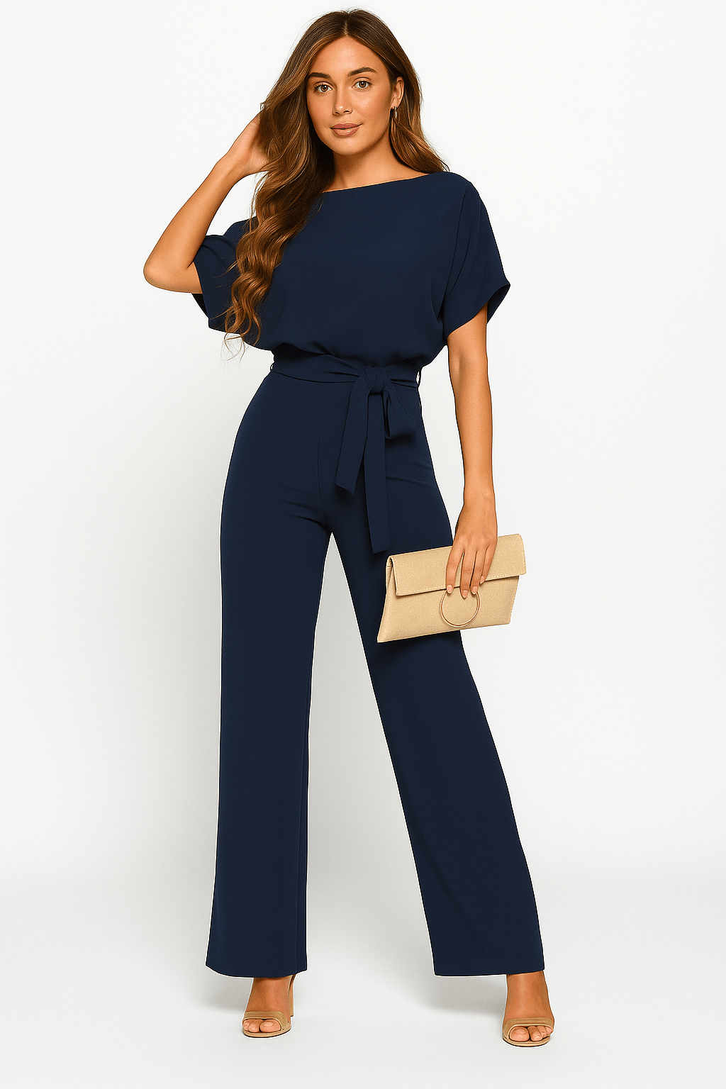 Women’s Belted Elegant Jumpsuit | Loungewear
