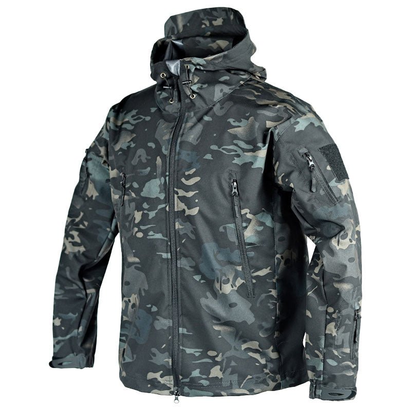 Women’s Outdoor Jacket – Weatherproof – Hooded – Zip Pockets – Adjustable Cuffs