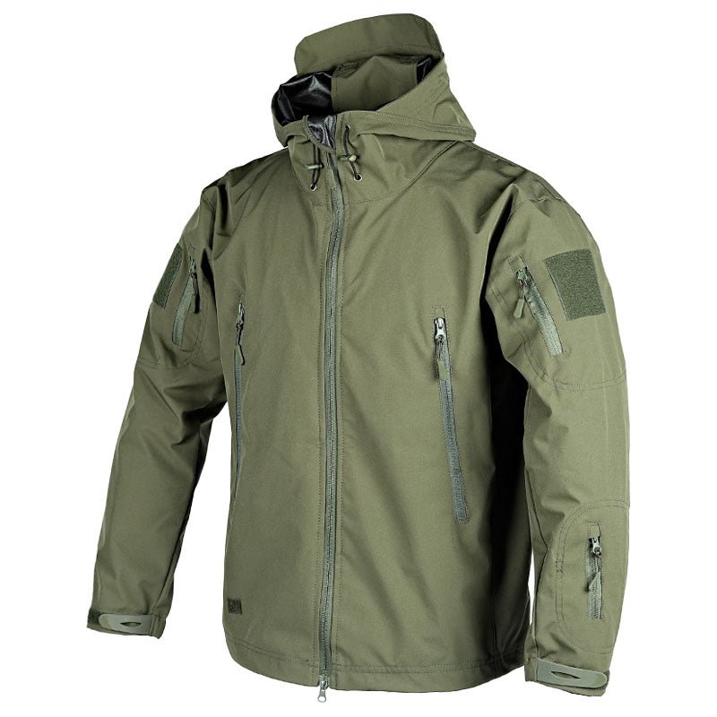 Women’s Outdoor Jacket – Weatherproof – Hooded – Zip Pockets – Adjustable Cuffs