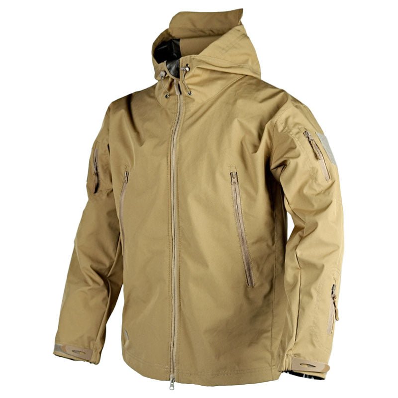 Women’s Outdoor Jacket – Weatherproof – Hooded – Zip Pockets – Adjustable Cuffs