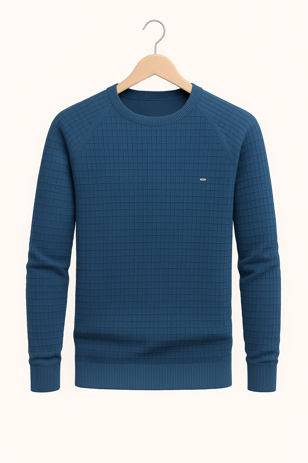 Men's Textured Jumper Long Sleeve Knit For Everyday Style And Structured Comfort Fit
