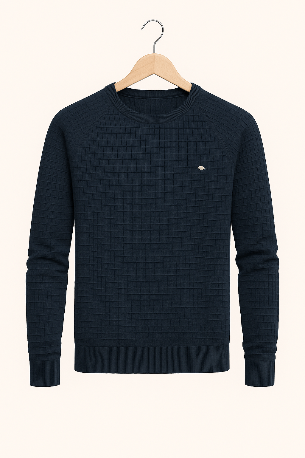 Men's Textured Jumper Long Sleeve Knit For Everyday Style And Structured Comfort Fit