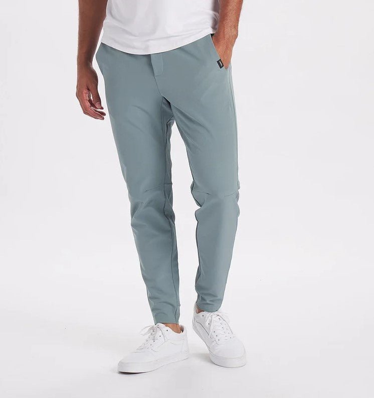 Laurits Men's Slim Fit Stretch Trousers Army Green Smart Casual Comfort All Day Wear