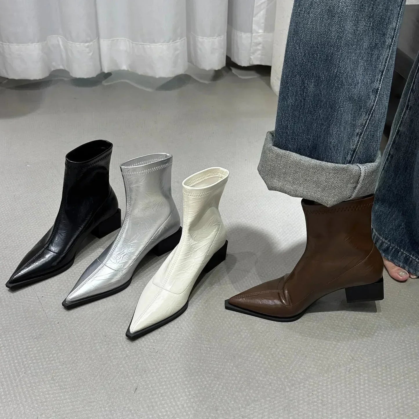 Claudia | Tapered Ankle Boots