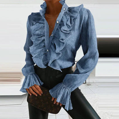 Arti | Trendy Ruffled Chiffon Blouse for Women