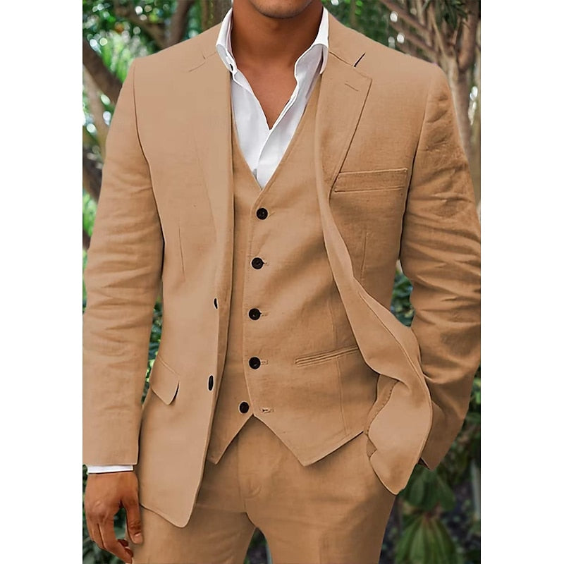 Mens Winter Three Piece Suit With Classic Blazer Waistcoat And Trousers For A Polished Professional Look