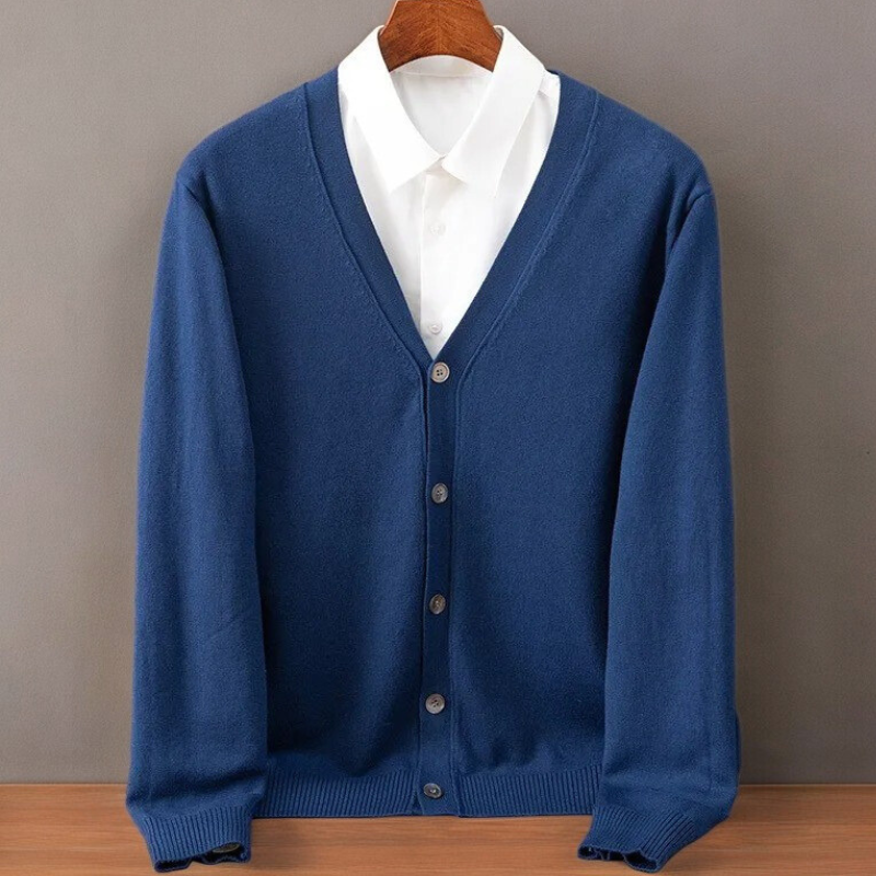 Santorini Men Classic Cashmere Cardigan