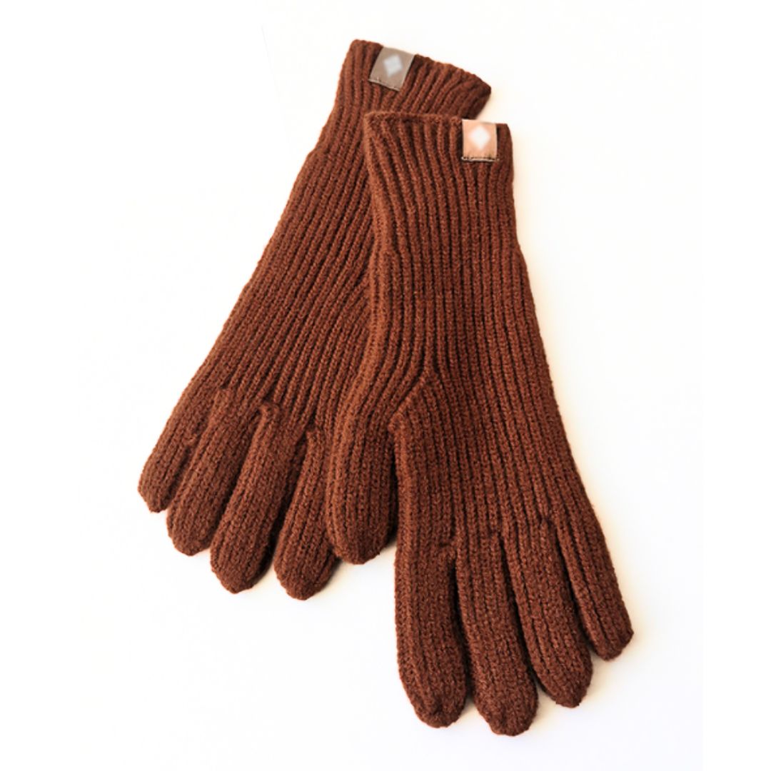Niels Knitted Gloves Casual Elegant Cotton Blend One Size Fits Most Unisex Winter Warmth