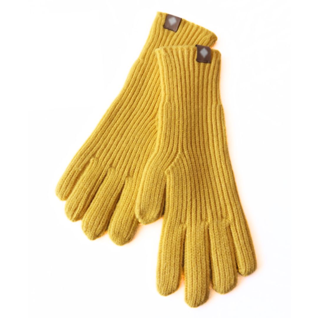 Niels Knitted Gloves Casual Elegant Cotton Blend One Size Fits Most Unisex Winter Warmth