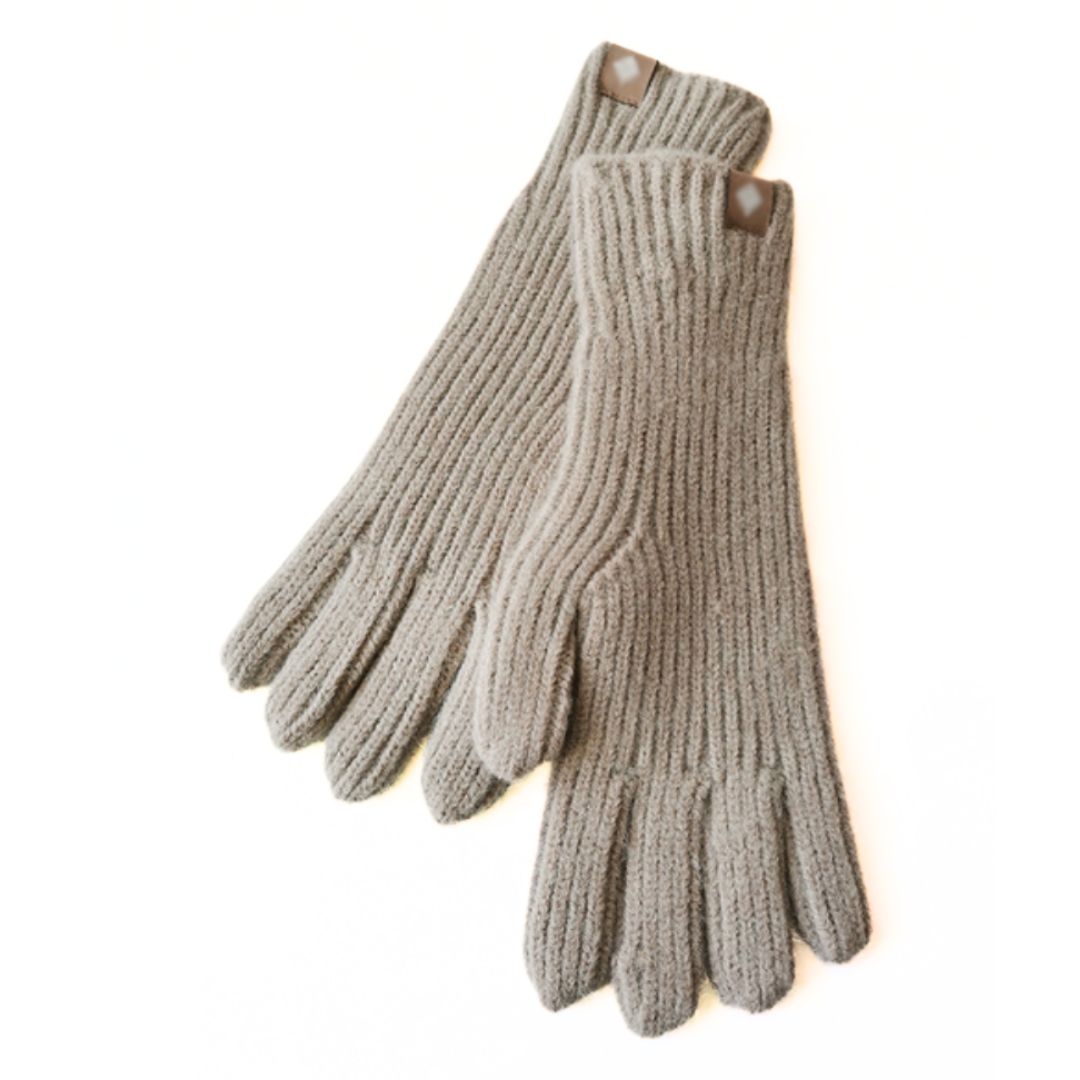 Niels Knitted Gloves Casual Elegant Cotton Blend One Size Fits Most Unisex Winter Warmth