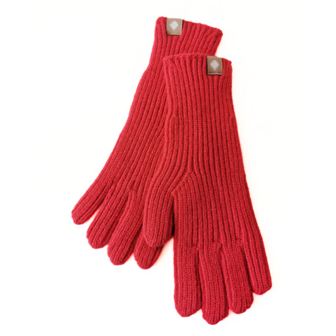Niels Knitted Gloves Casual Elegant Cotton Blend One Size Fits Most Unisex Winter Warmth