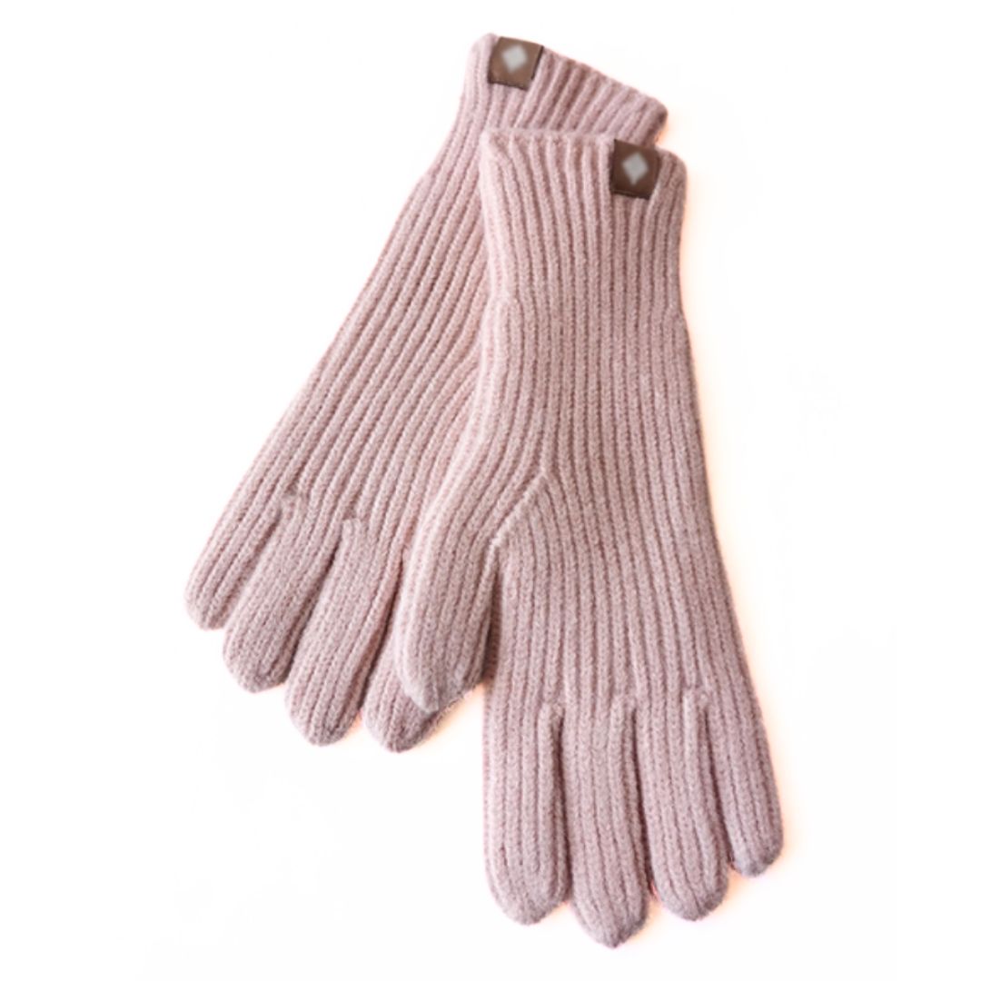 Niels Knitted Gloves Casual Elegant Cotton Blend One Size Fits Most Unisex Winter Warmth