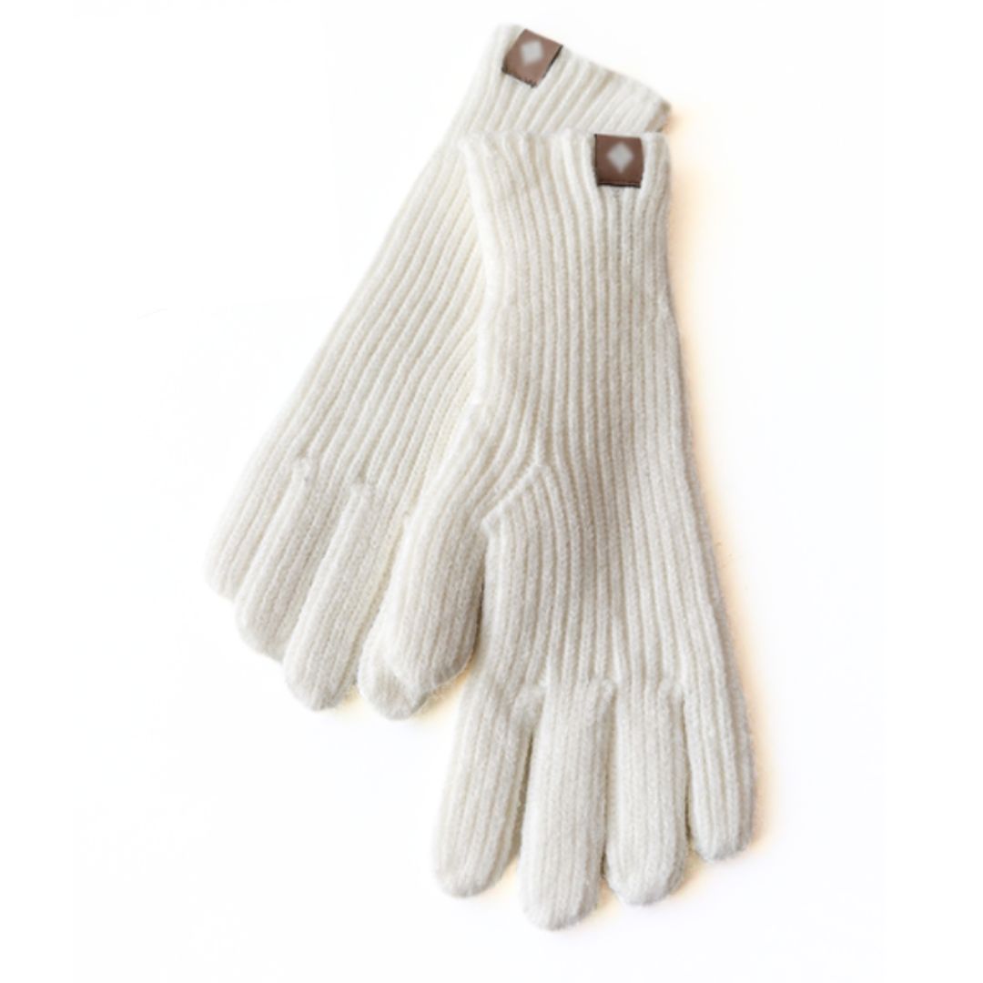 Niels Knitted Gloves Casual Elegant Cotton Blend One Size Fits Most Unisex Winter Warmth
