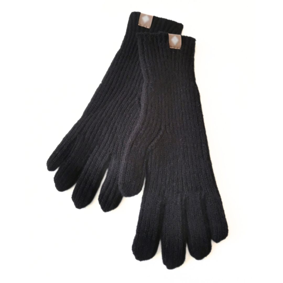 Niels Knitted Gloves Casual Elegant Cotton Blend One Size Fits Most Unisex Winter Warmth