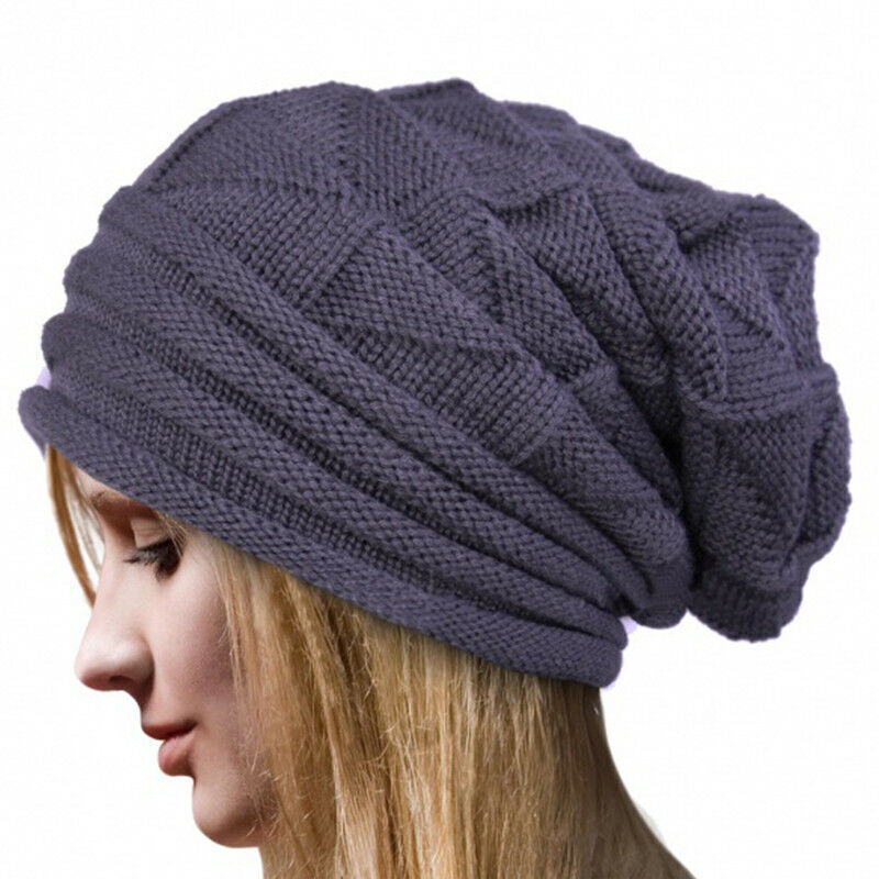 Nina Knitted Beanie Warm Wool Cotton Blend Oversized Cozy Winter Hat For Women Everyday Wear