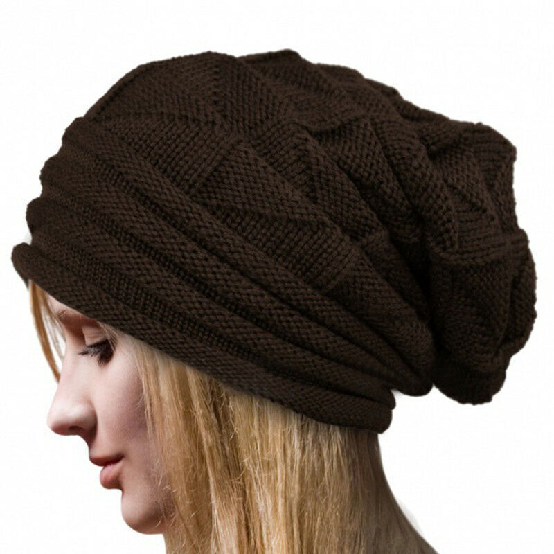 Nina Knitted Beanie Warm Wool Cotton Blend Oversized Cozy Winter Hat For Women Everyday Wear