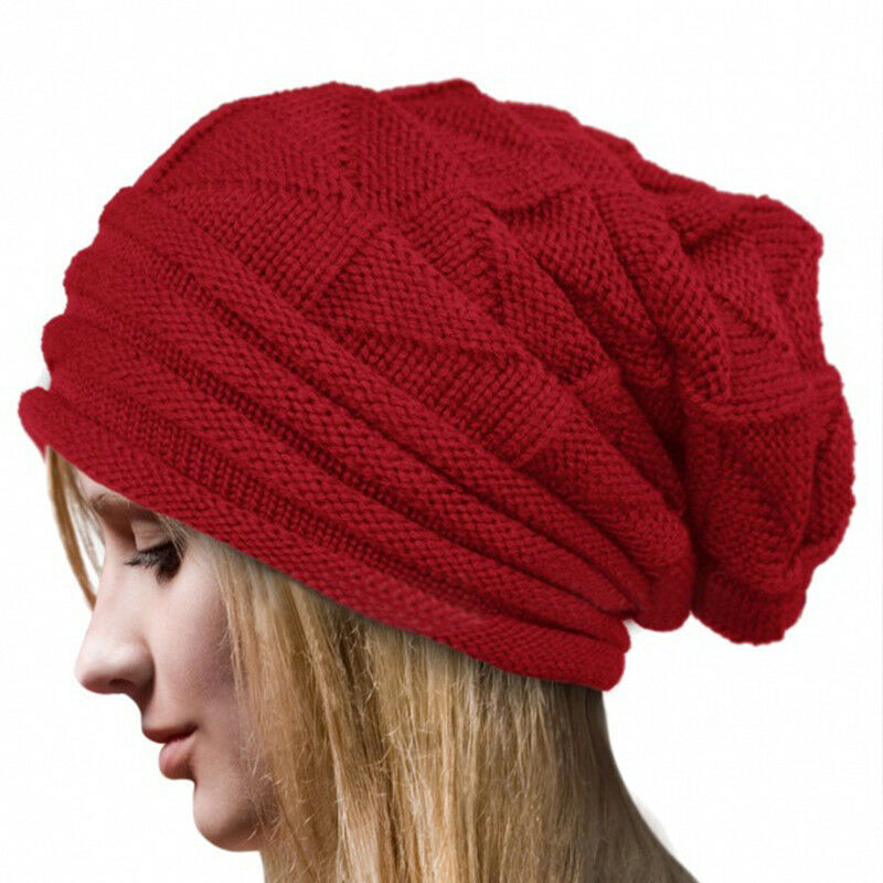 Nina Knitted Beanie Warm Wool Cotton Blend Oversized Cozy Winter Hat For Women Everyday Wear