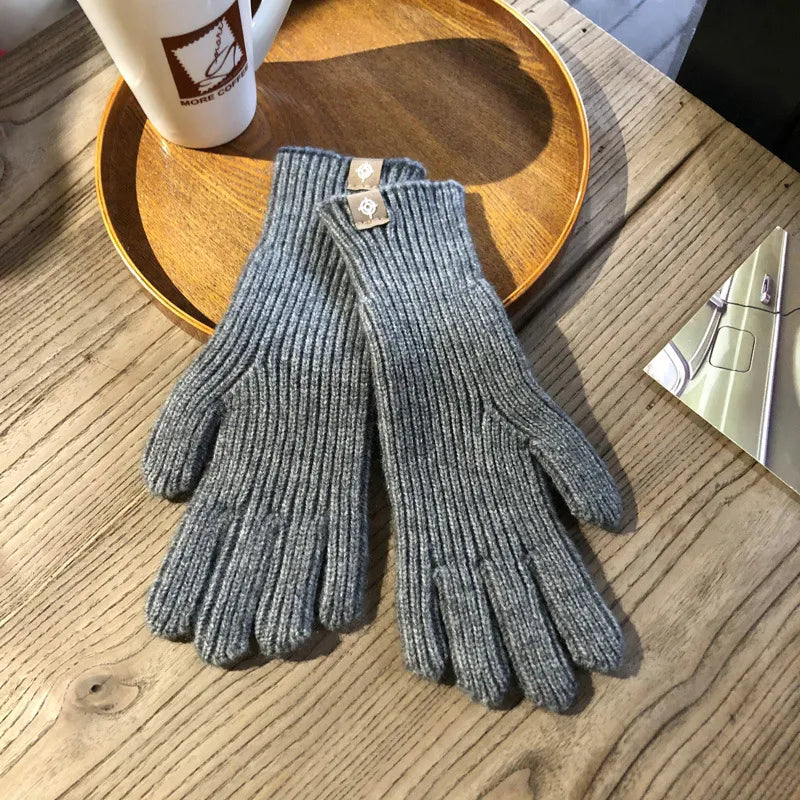 Nina For Women Knitted Gloves Warm And Elegant Cotton Blend One Size Fits All Winter Essential Accessory